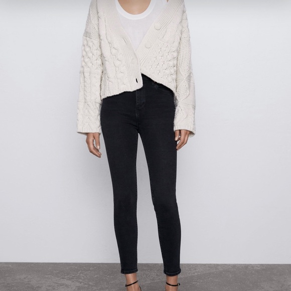 Premium 80's high waisted jeans | Shadow black | Zara - Picture 2 of 8